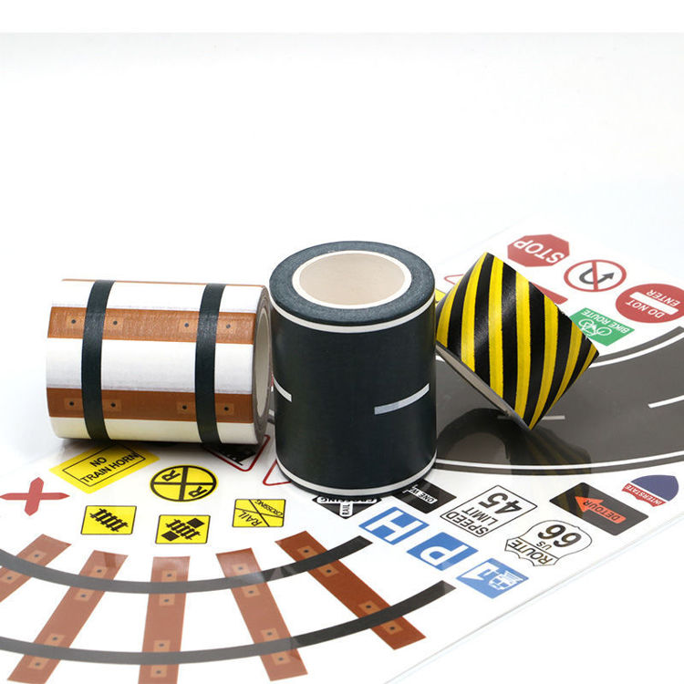 Road washi tape with planner stickers set