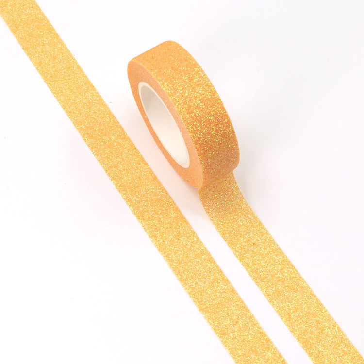 15mm x 5m Yellow Sparkle Washi Tape