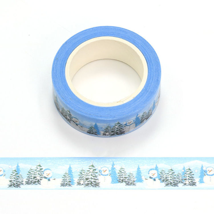 15mm x 10m CMYK Foil Snow World And Star Washi Tape