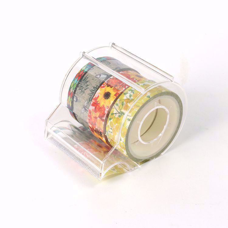 Clear washi tape dispenser