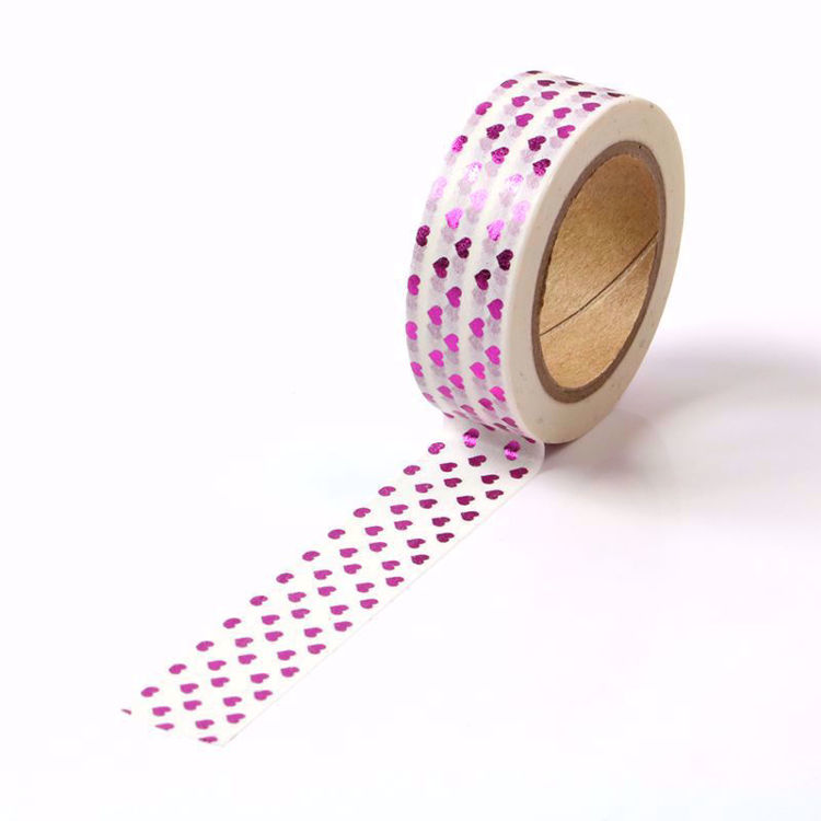Heart violet foil washi tape
