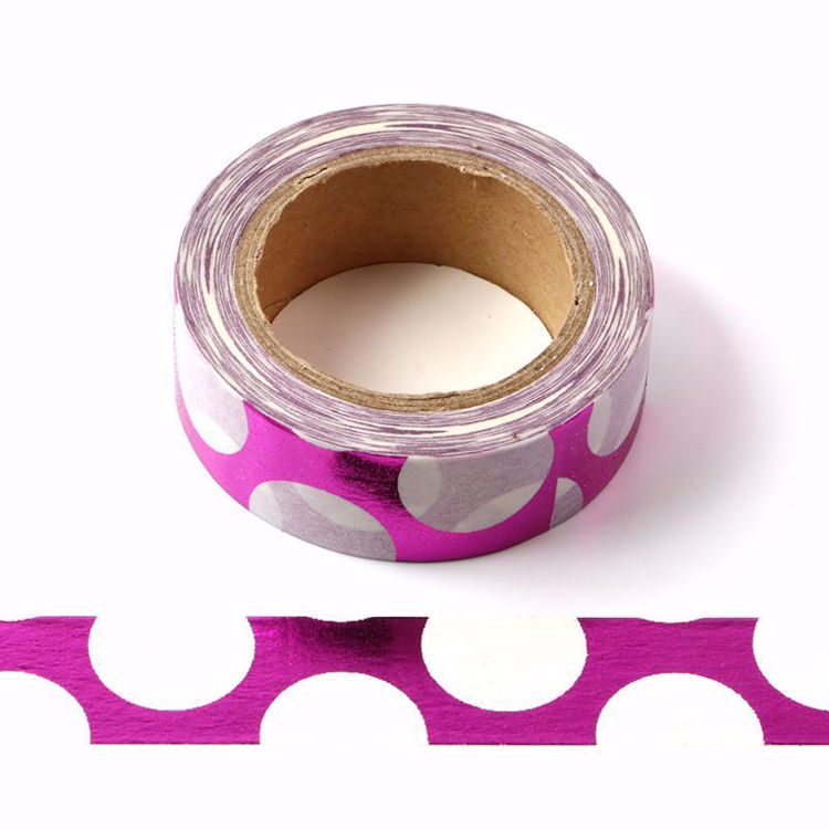 Big dot  violetfoil washi tape