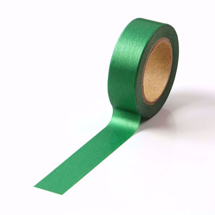 Matte Green Foil Washi Tape. Custom and stock washi tape manufacturer