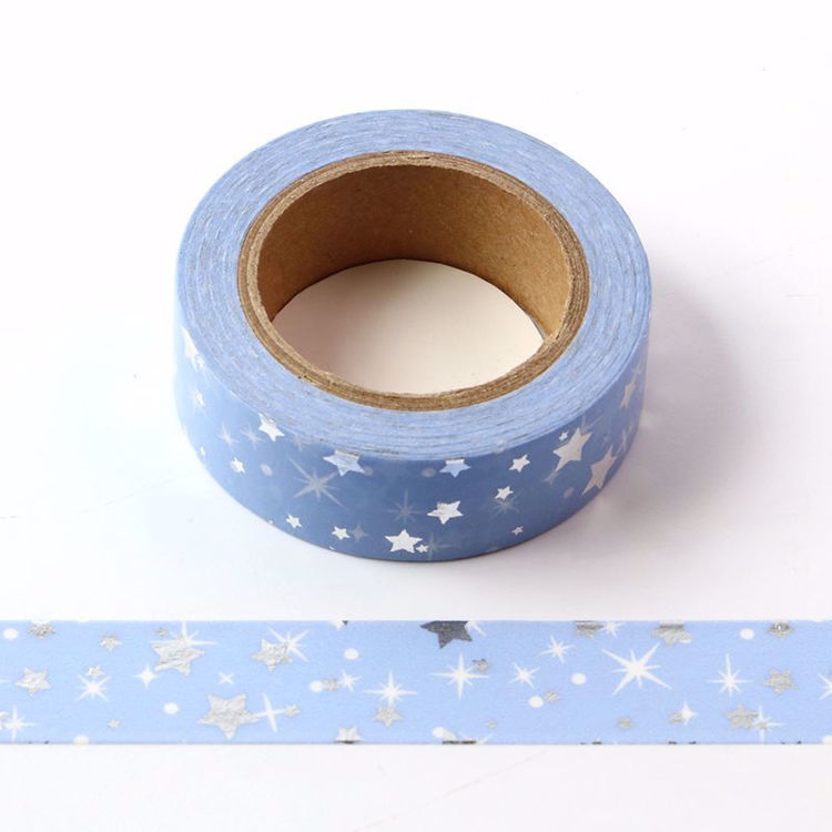 Picture of Star Sliver Foil Washi Tape Blue