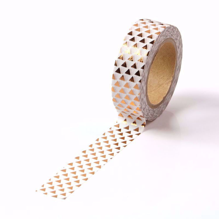 图片 白色多层三角形古铜色烫金和纸胶带
