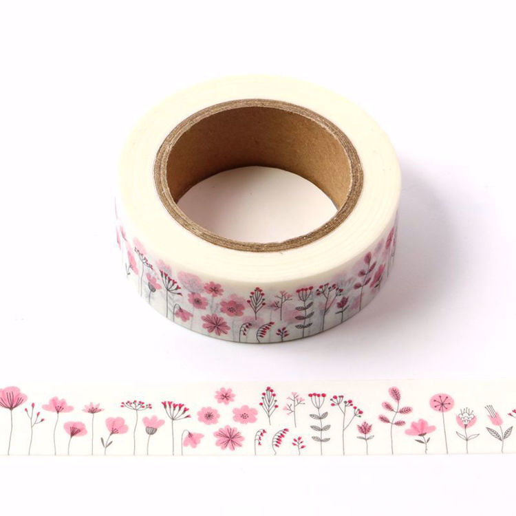 Flower Pattern CMYK Printing Washi Tape