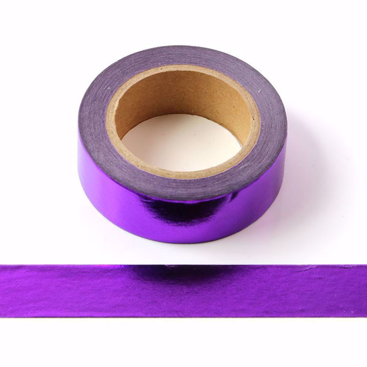 图片 纯紫色烫金和纸胶带