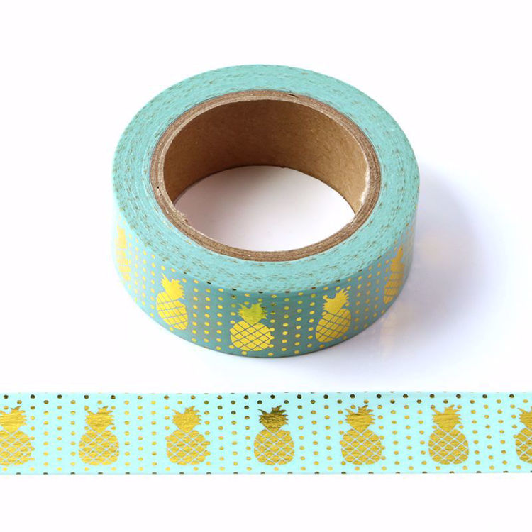 Picture of Green Pineapple Foil Washi Tape