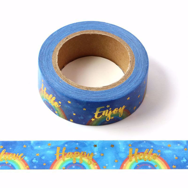 Rainbow CMYK Gold Foil Washi Tape
