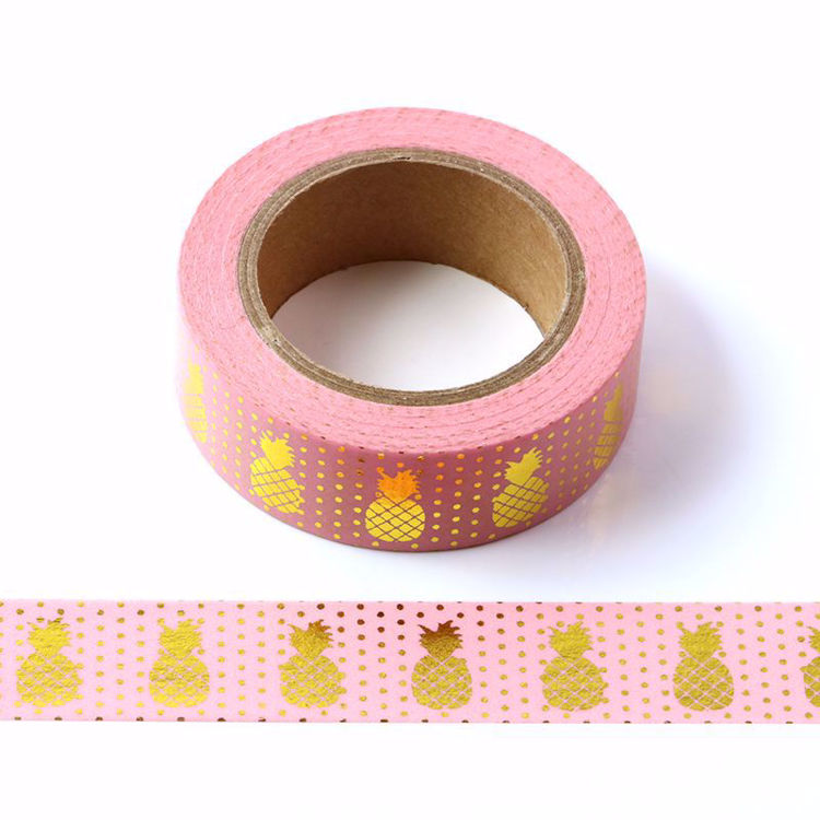 Picture of Pink Pineapple Foil Washi Tape