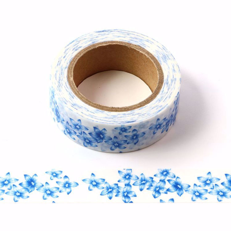 Picture of Blue flower printing washi tape