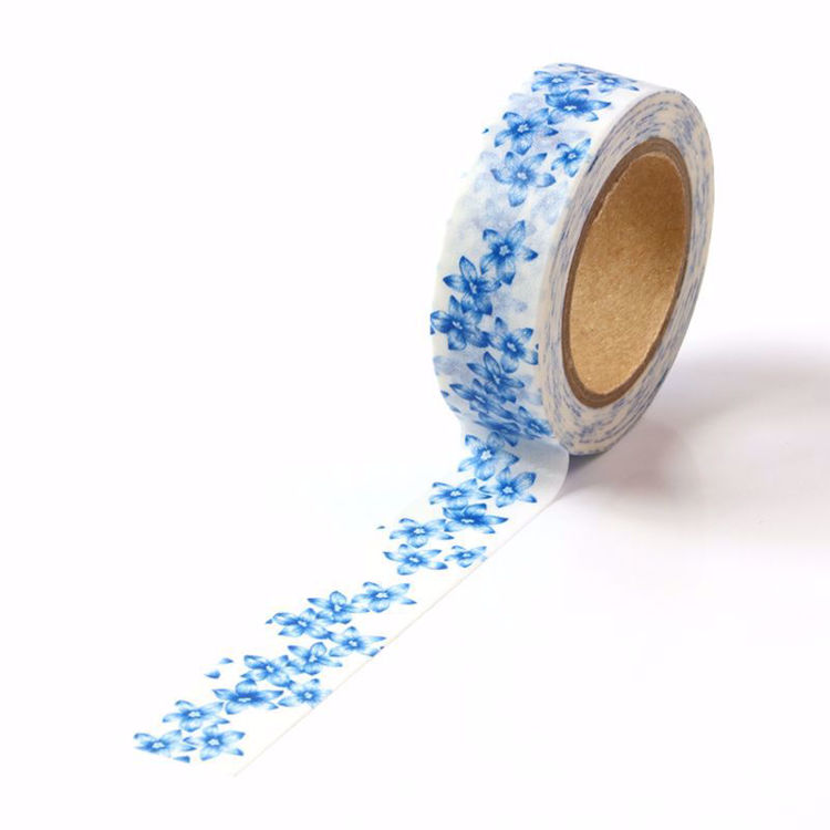 Picture of Blue flower printing washi tape