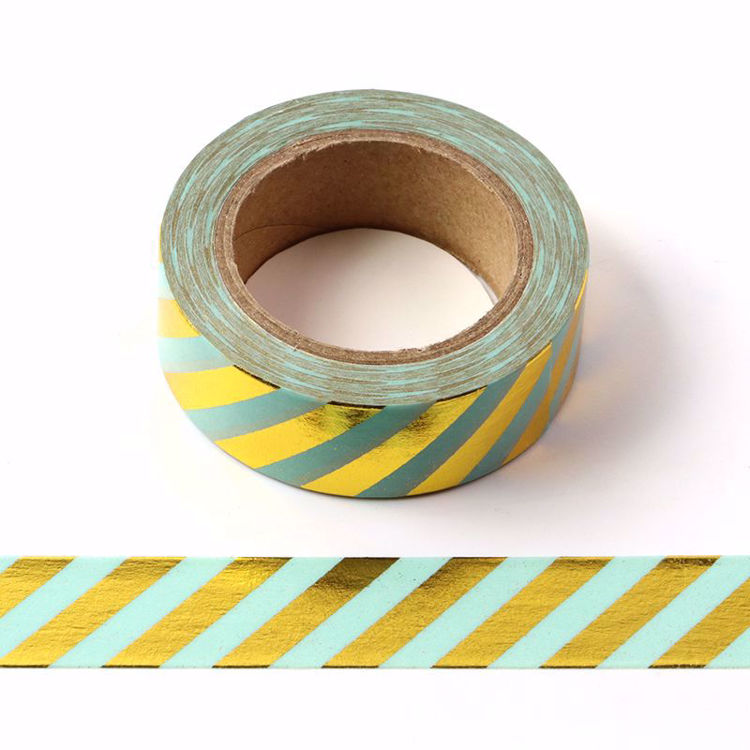 Picture of Green Stripe Foil Washi Tape