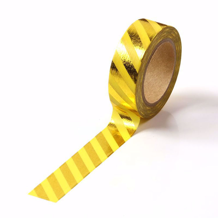 Picture of Yellow Stripe Foil Washi Tape