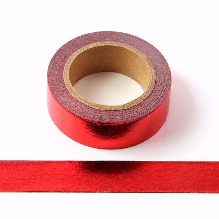 Plain Red Gold Foil Washi Tape