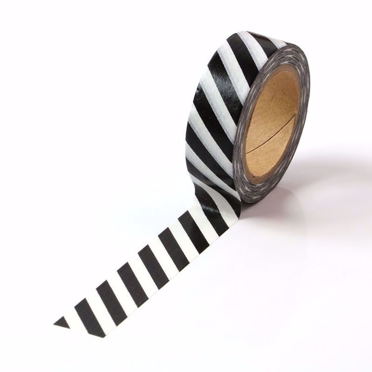 Picture of Black Stripe Matt Foil Washi Tape