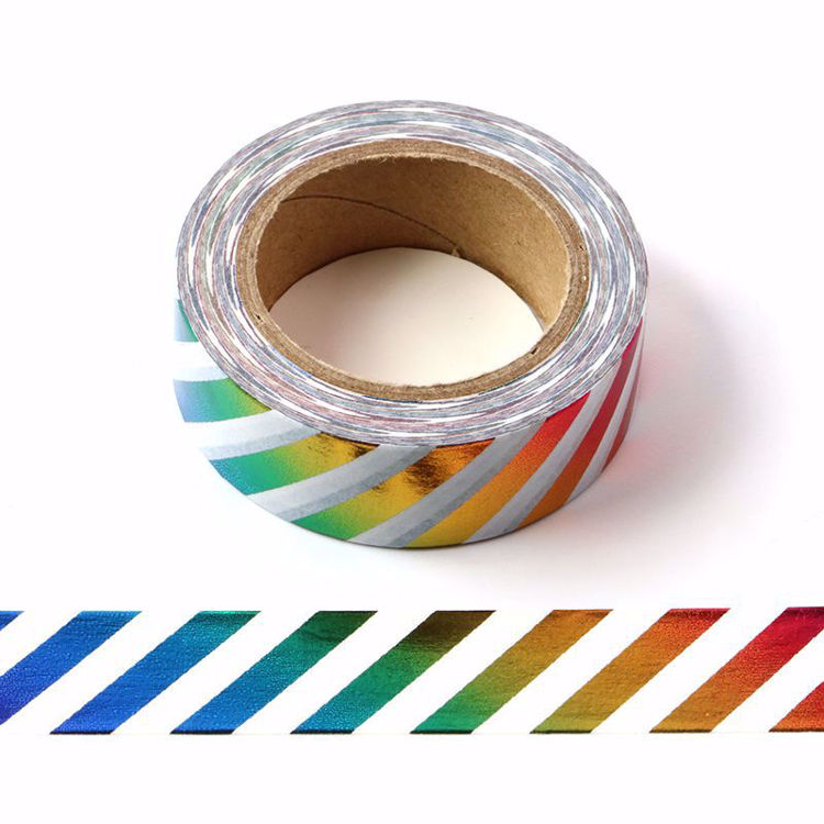 Picture of Rainbow Stripe Foil Washi Tape