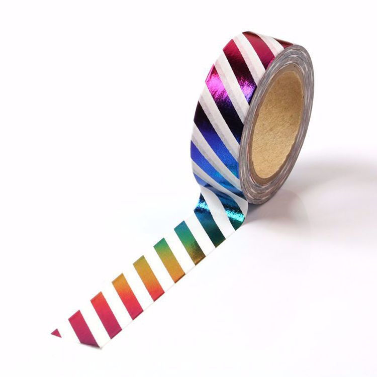 Picture of Rainbow Stripe Foil Washi Tape