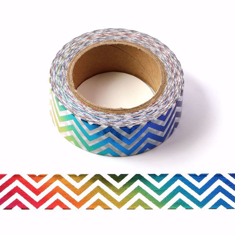 Picture of Rainbow Chevron Foil Washi Tape