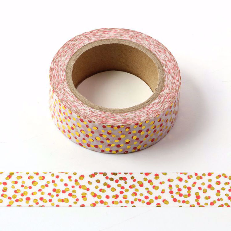 Picture of Red Candy Dot Foil Washi Tape