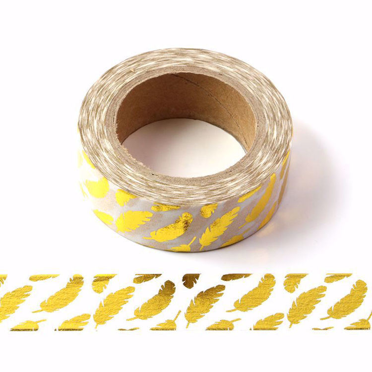Picture of Gold Feathers Foil Washi Tape