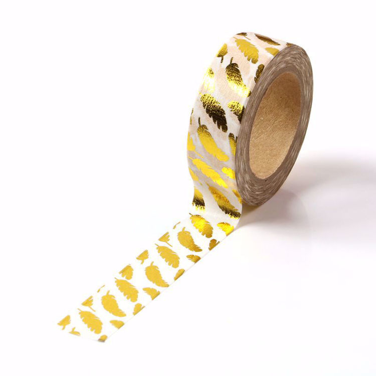 Picture of Gold Feathers Foil Washi Tape