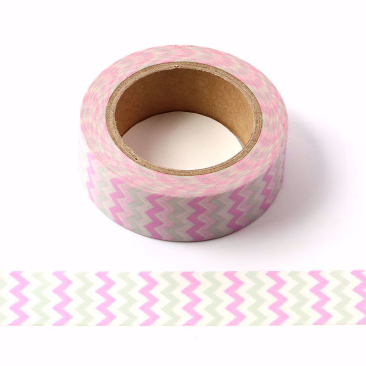 pink & green wave washi tape