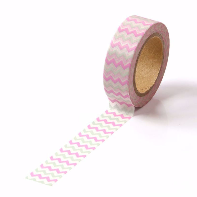 pink & green wave washi tape
