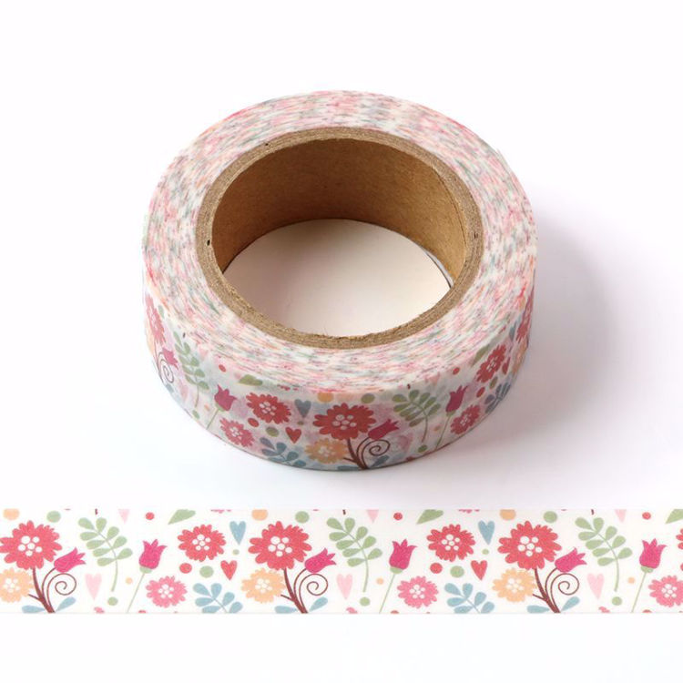 Spring flowers printing washi tape
