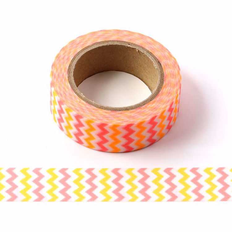 neon red & orange wave washi tape