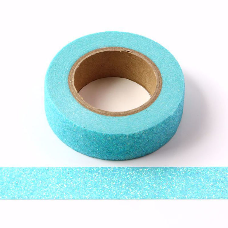 light blue glitter powder tape 