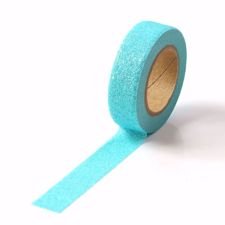 light blue glitter powder tape 
