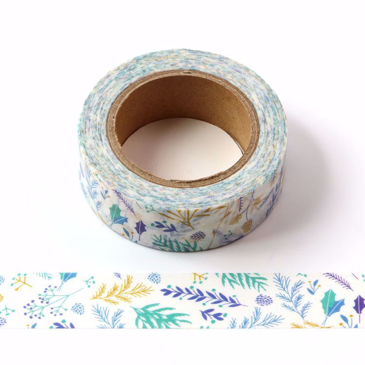 CMYK print spring leaves  washi tape