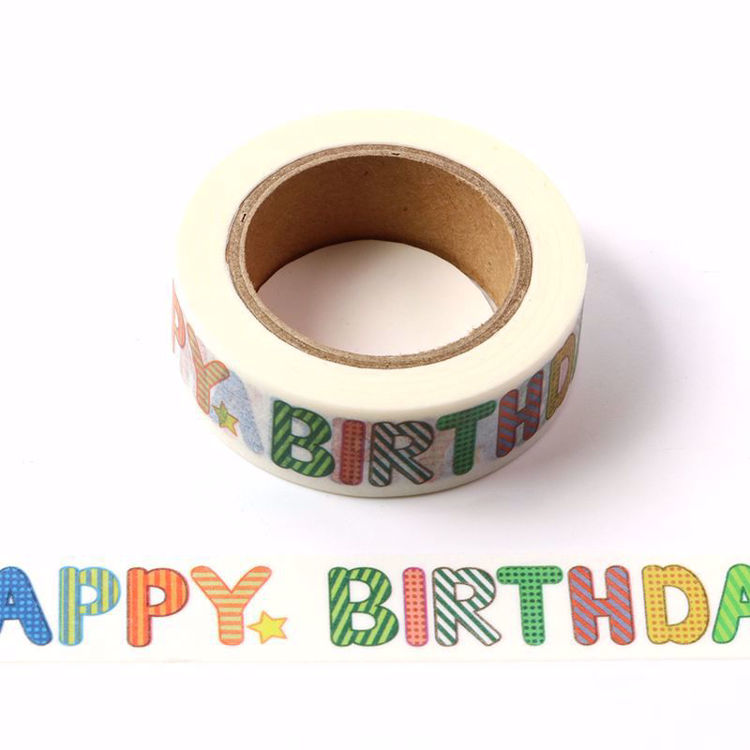 WORD Happy Birthday  washi tape