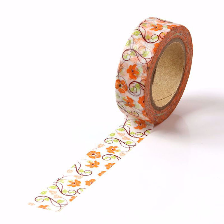 Picture of Orange Flower Printing Washi Tape