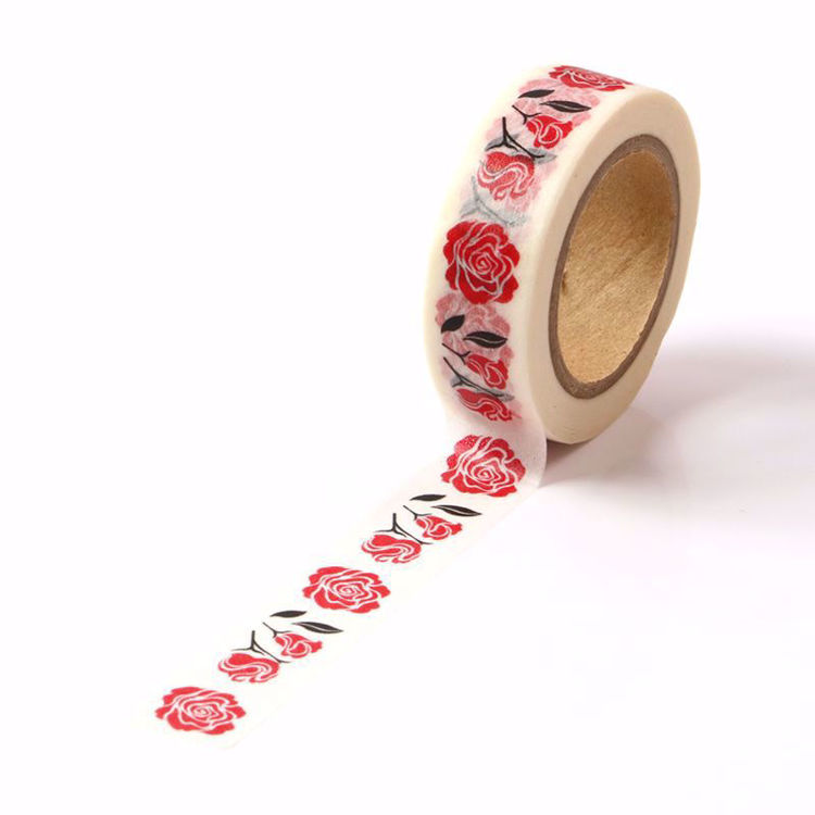 Picture of Red Rose Printing Washi Tape