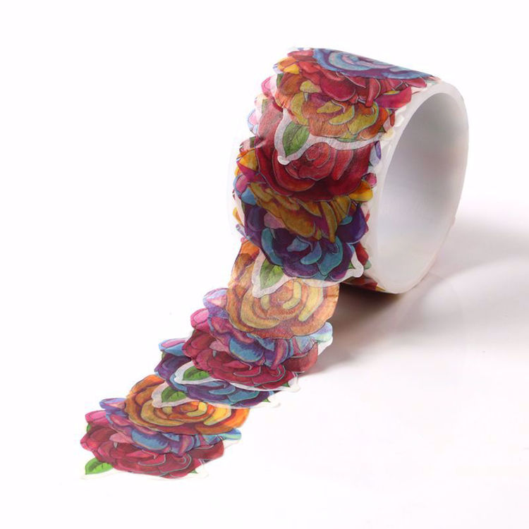 Many kinds of rose stickers roll washi tape