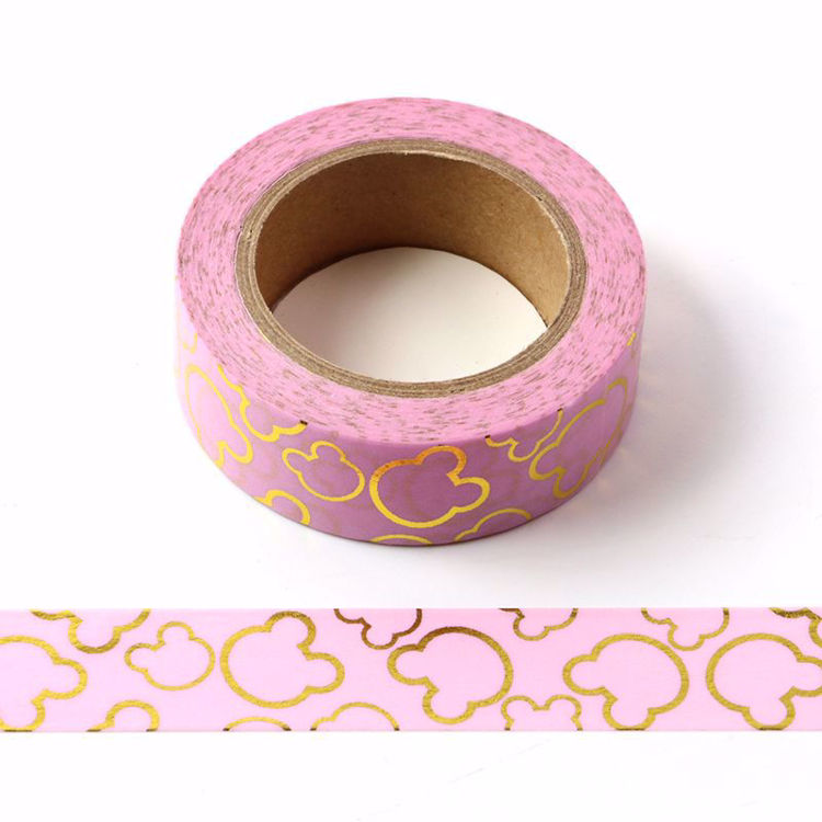 Mouse Gold Foil Pink Washi Tape