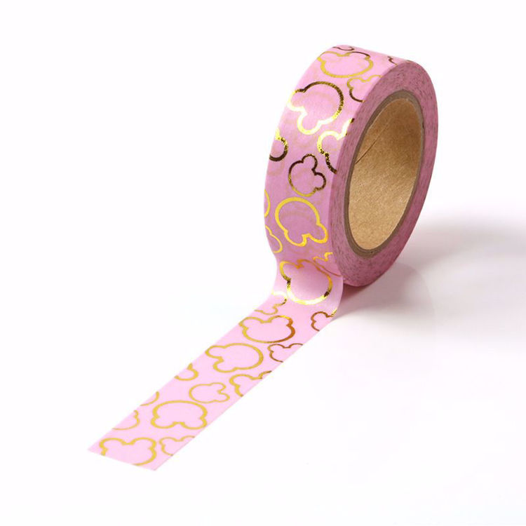 Mouse Gold Foil Pink Washi Tape