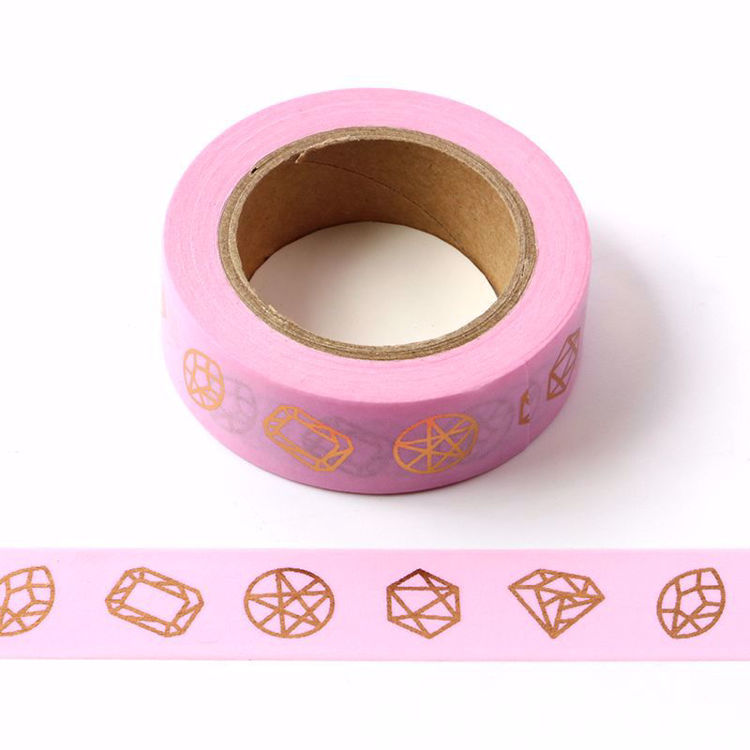 Diamond Copper Foil Pink Washi Tape