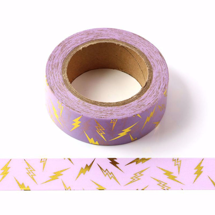 Lightning Gold Foil Purple Washi Tape