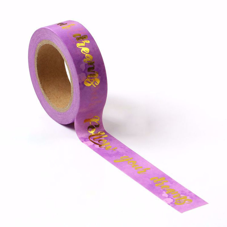 Follow Your Dreams Gold Foil Purple Washi Tape