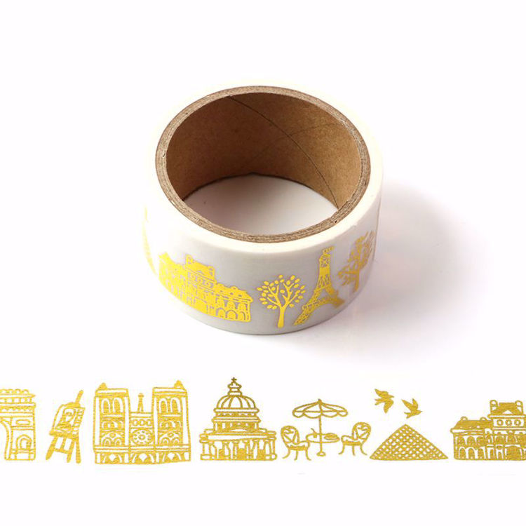 Eiffel Tower Gold Foil Washi Tape