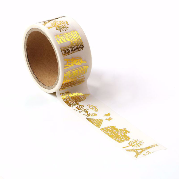 Eiffel Tower Gold Foil Washi Tape