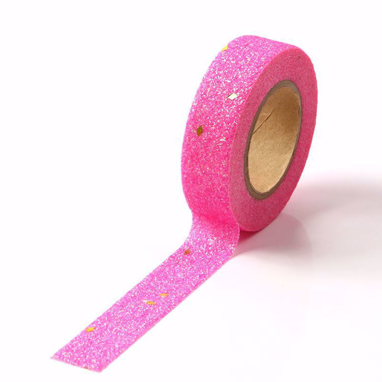 Picture of Pink+gold dots Sparkle Washi Tape