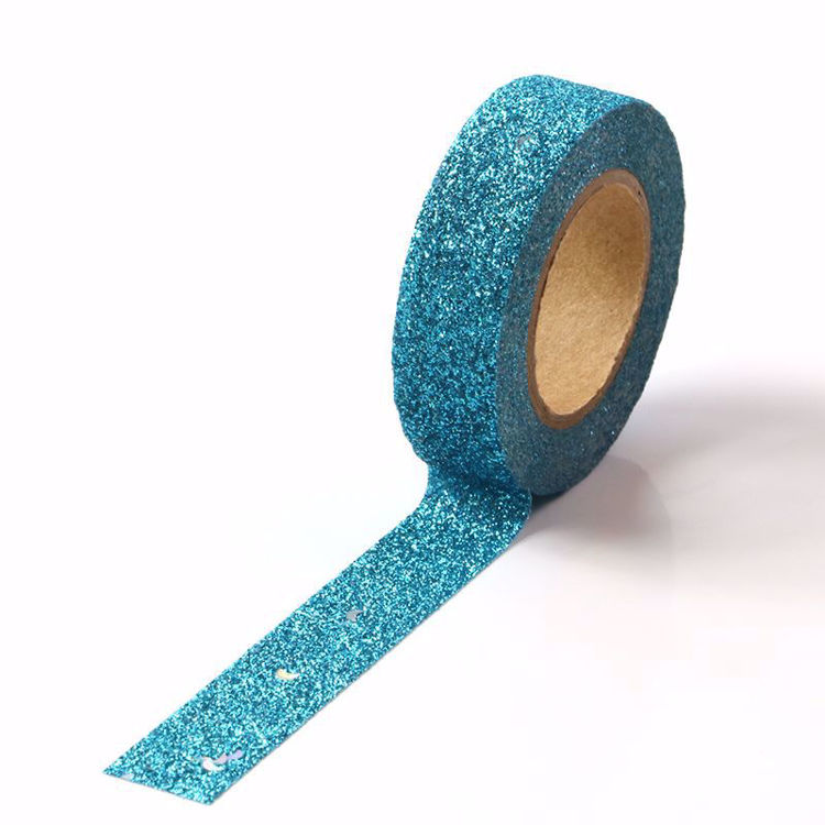 Picture of Blue+silver dots Sparkle Washi Tape