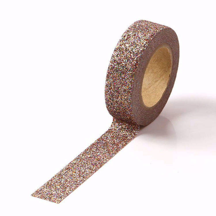 dark brown glitter powder tape