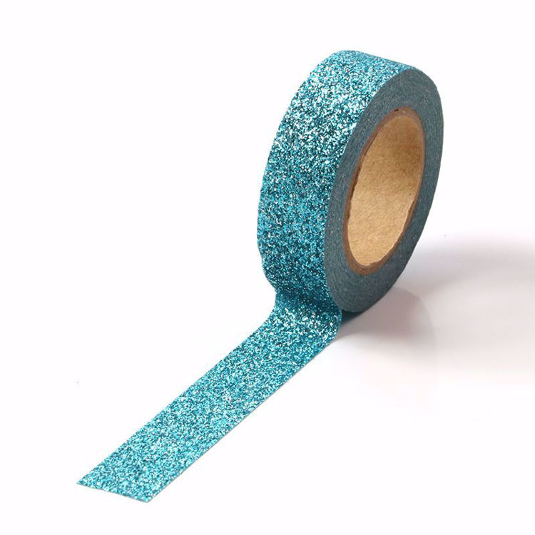 bright blue glitter powder tape