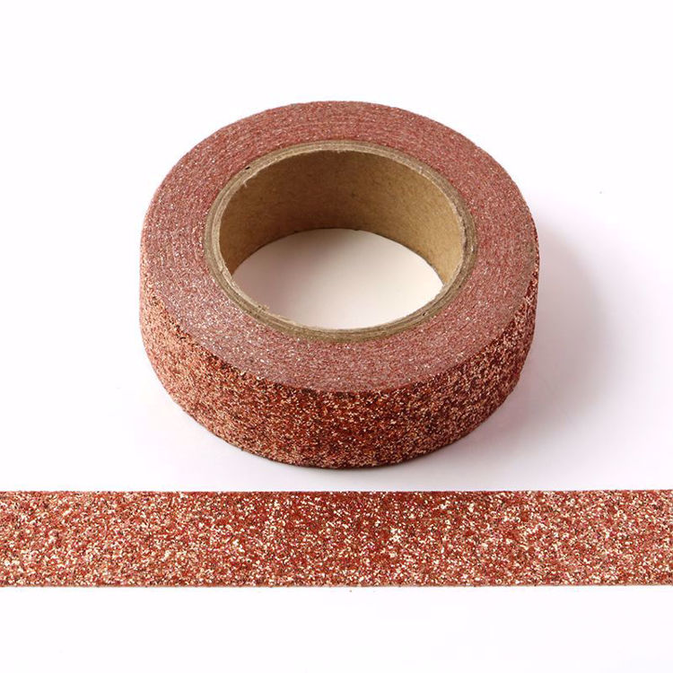 bright brown glitter powder tape