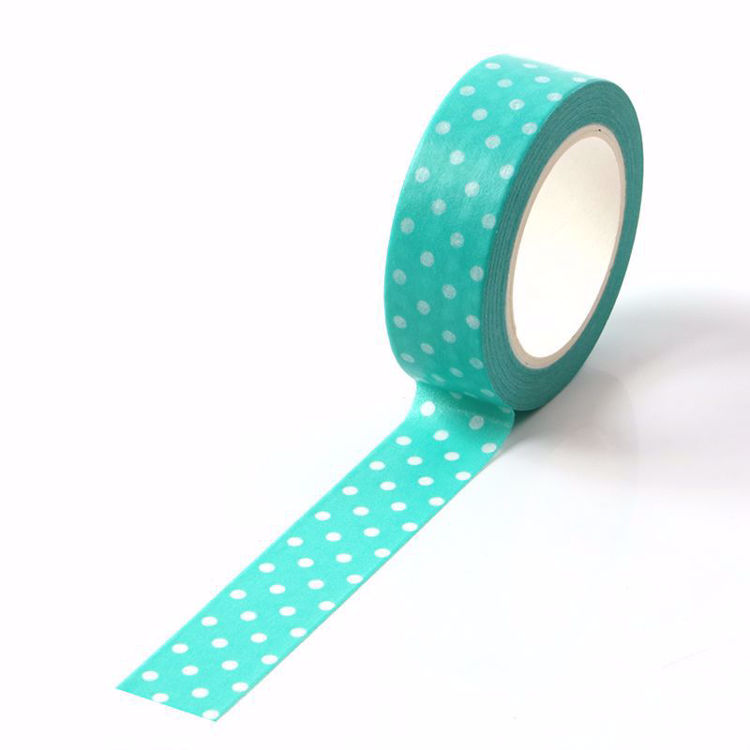 dots mint green washi tape